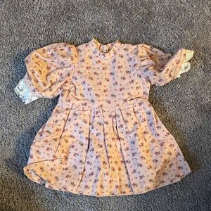 American Girl Pink Floral Doll Dress